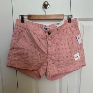 NWT Old Navy Pink Eyelet Shorts Size 8
